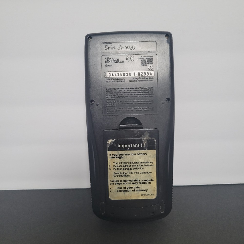 *Lines Screen ~ Texas Instruments ~ TI-83 Plus Graphing Math Calculator ~ Black