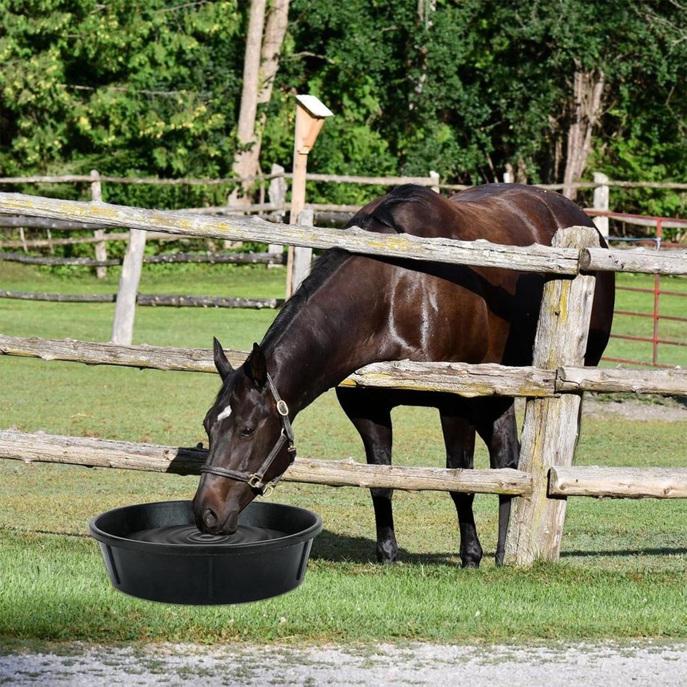 Horse feed Bucket Utility Bucket Supply Sturdy Stackable Rubber Feeder Pan feed