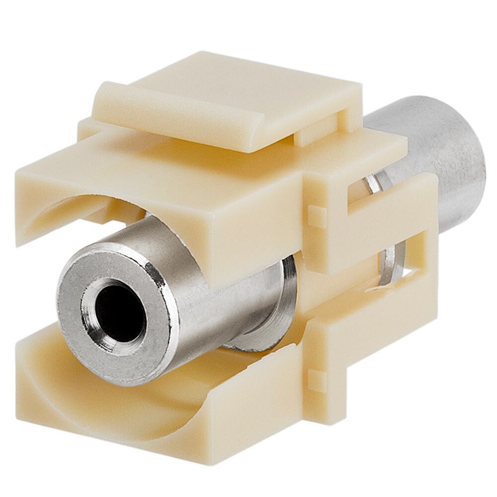 2 Pack 3.5mm Keystone Jack Wall Plate AUX Cable Stereo Coupler Faceplate Insert