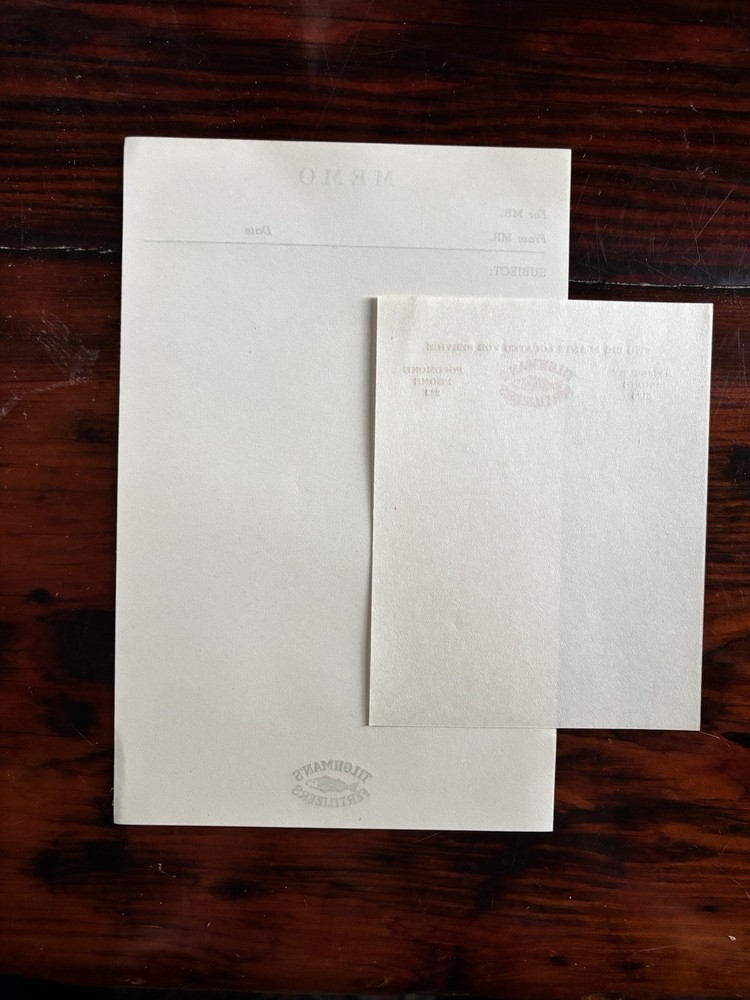Tilghman Fertilizer Salisbury Pocomoke MD Memo & Note Pad Sheets One Each