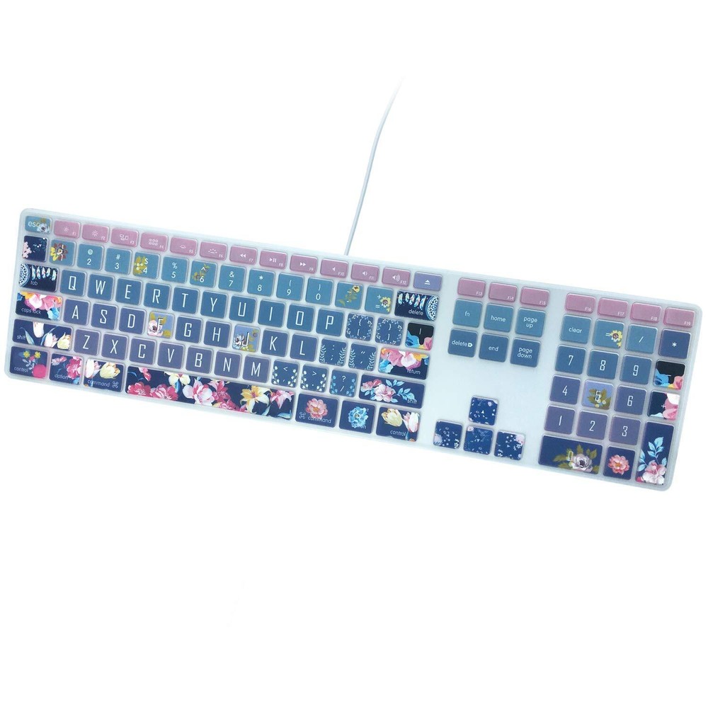 Silicone Keyboard Cover for iMac Keyboard with Numeric Keypad Wired USB