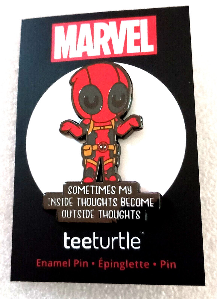 Marvel Deadpool Inside Thoughts TeeTurtle Pin New NOS 2022 MIP