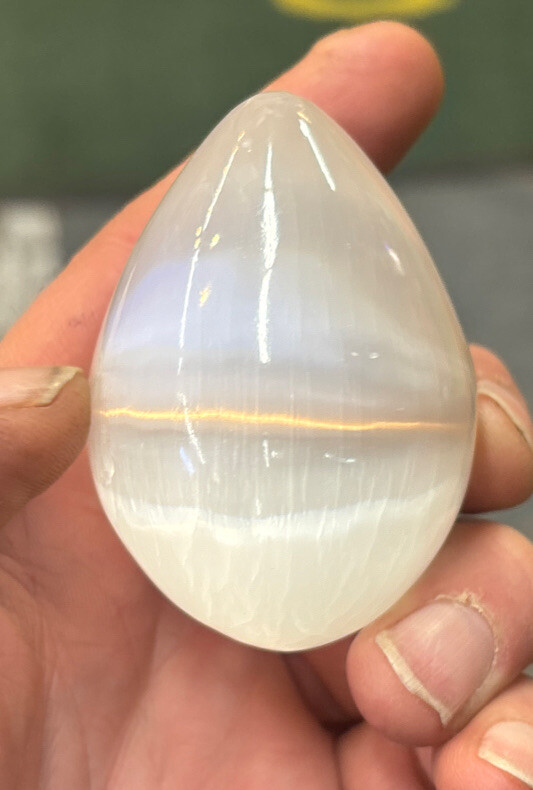 Selenite Polished 3" Egg with Stand