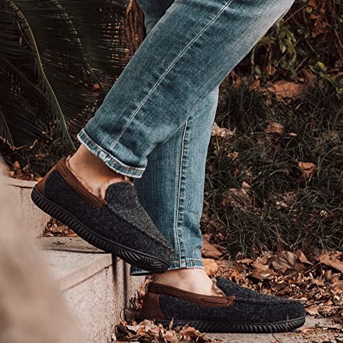 Men's Hearthfire Memory Foam Moc Slipper 12 Black
