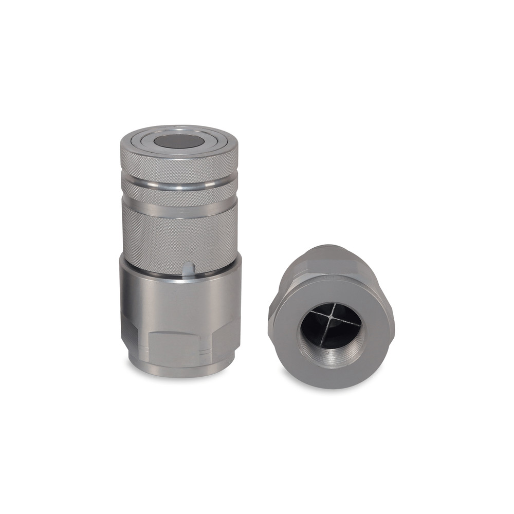 1″ Flat Face Hydraulic Quick Couplers Set - 1″ NPT Thread