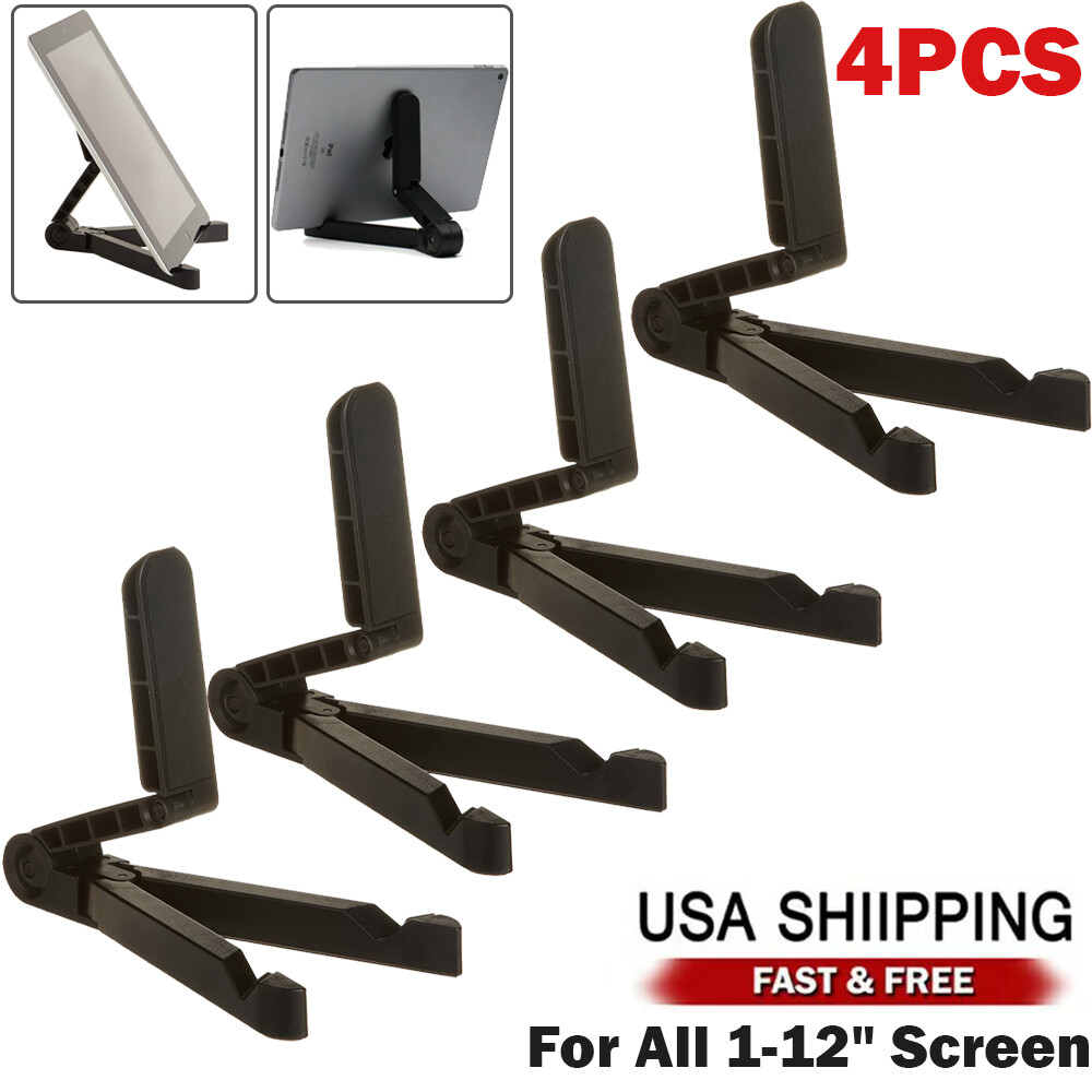 4pcs Adjustable Portable Desktop Holder Mount Folding Tablet Stand Anti-Slip