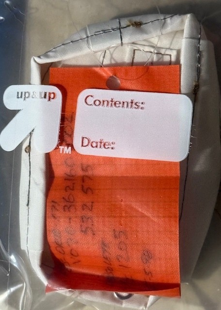 SPACE SHUTTLE PROGRAM OBSOLETE SCRAPPED FLOWN TCS BLANKET & RED FLEX TAG