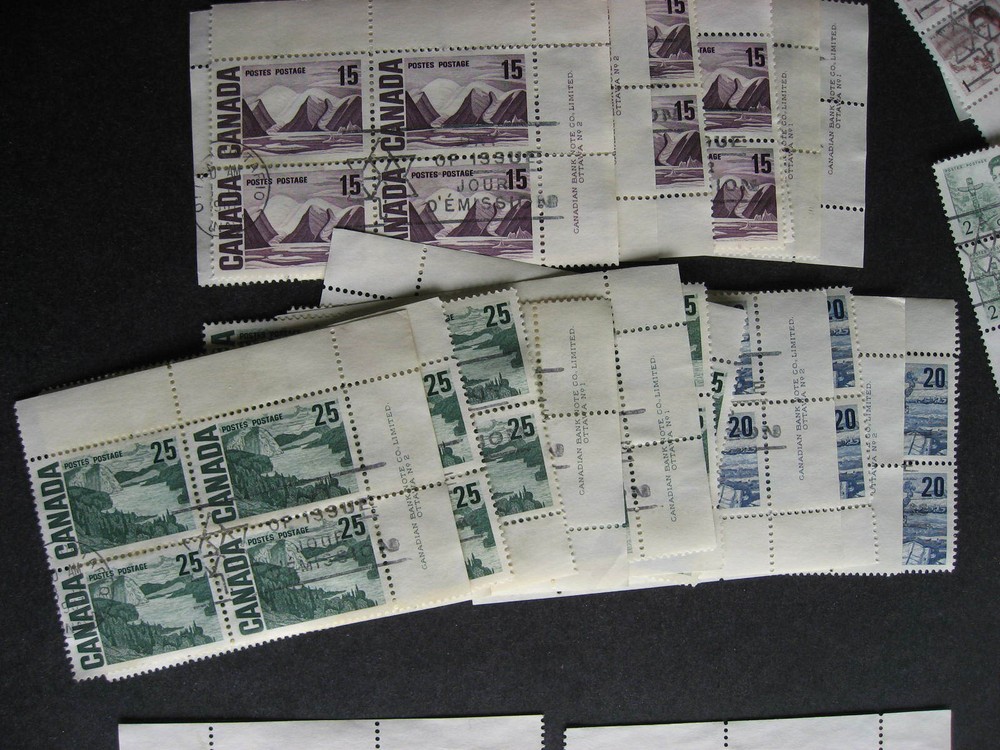 Canada centennial 27 MS PB with FD Cancels 454-65B some mixed condition