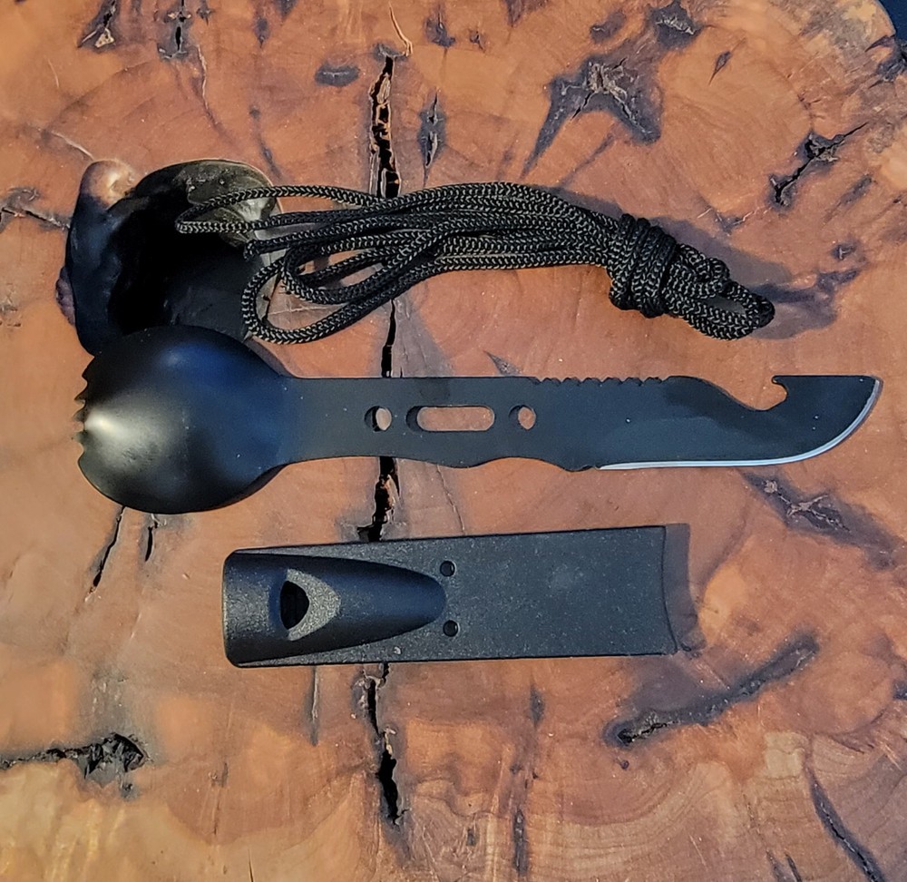 Personalized Camping Spork and Knife 6 in 1 Survival Multi Tool