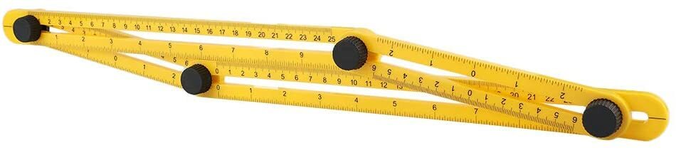 Multi-angle Four-sided Plastic Folding Ruler Multifunction Multi-angle Drawing