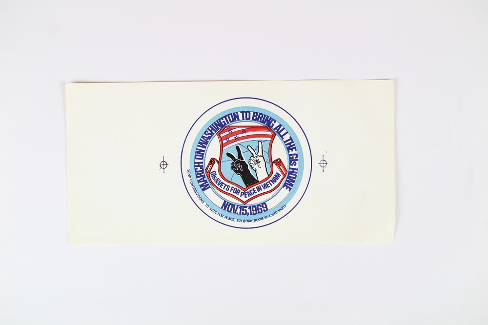 Anti Vietnam War Era Protest Pinback Button Sample Sheet Ephemera