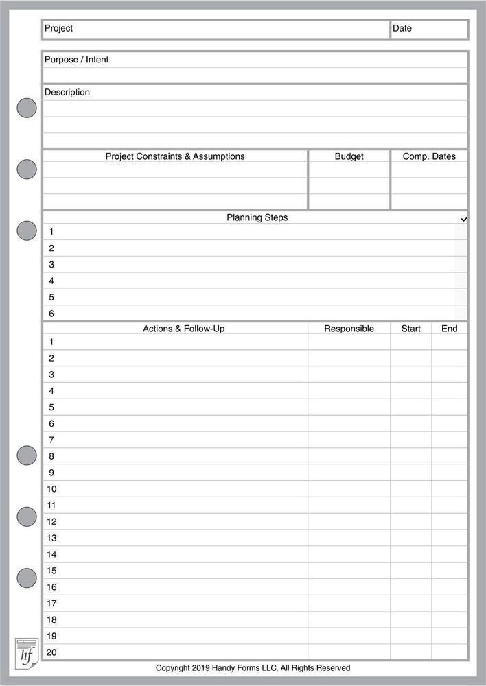 A5 Size Project Planner, Sized and Punched for Rose Madder