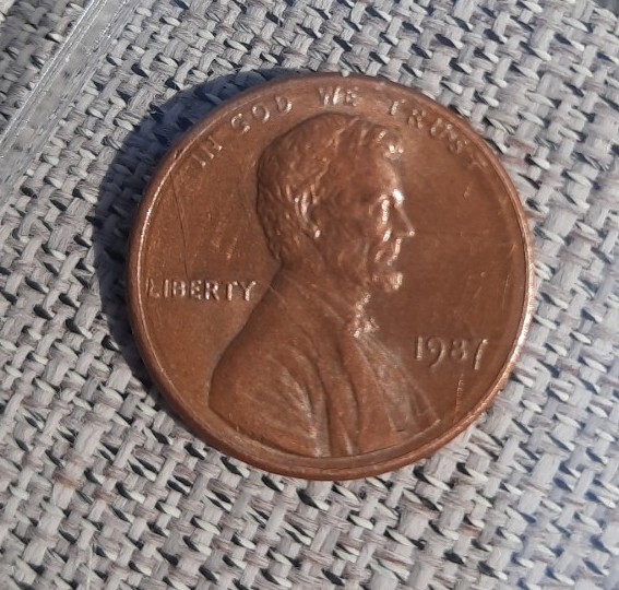 1987 P LINCOLN Cent Broadstrike, SEE PHOTOS