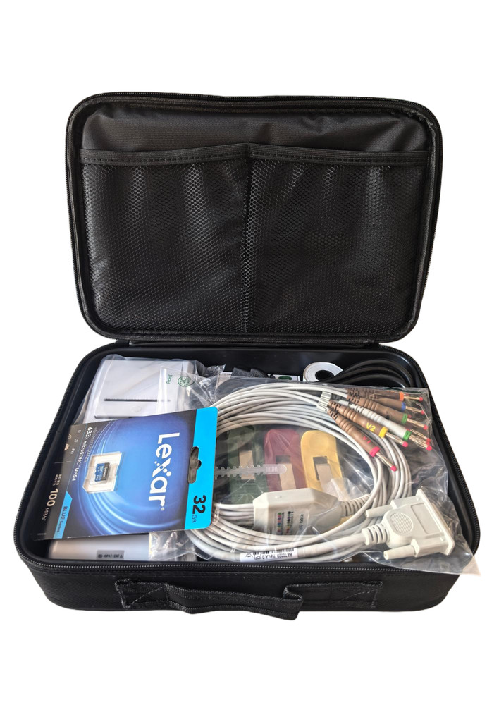 12-lead ECG/EKG Machine Touch Screen with Printer PC Software and Handbag