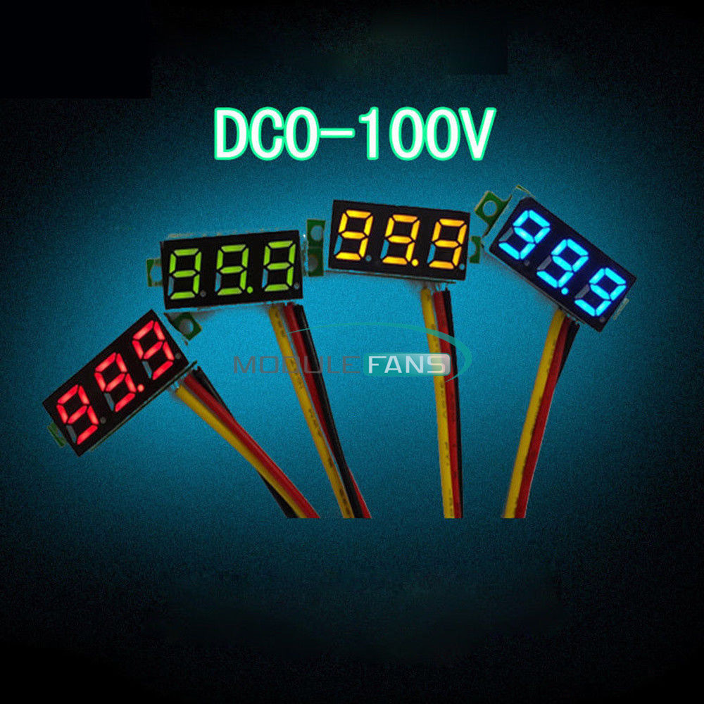 0.28" Digital Voltmeter Panel 2/3 Wires Voltage Mount LED Voltmeter Display