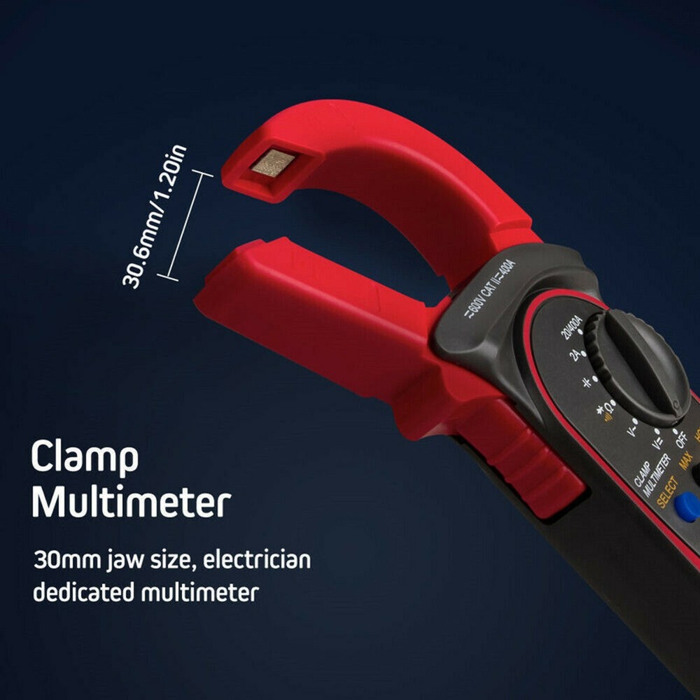 Digital Multimeter Tester AC DC Volt Ohm Amp Clamp Meter Auto Range Handheld T
