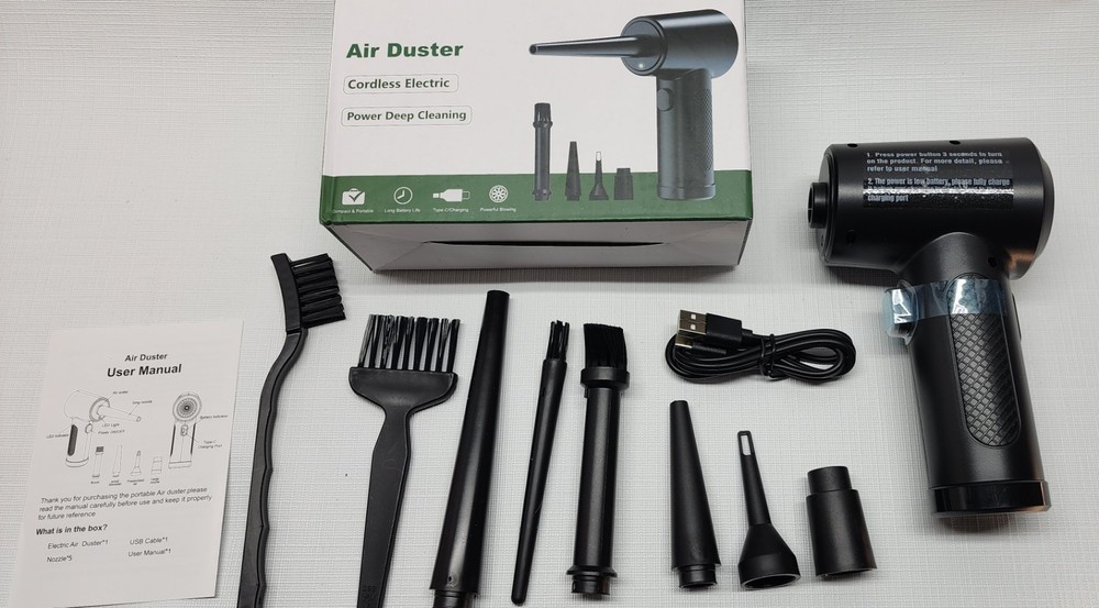 Electric Compressed Air Blower Duster For Computer Powerful Rechargeable Handy