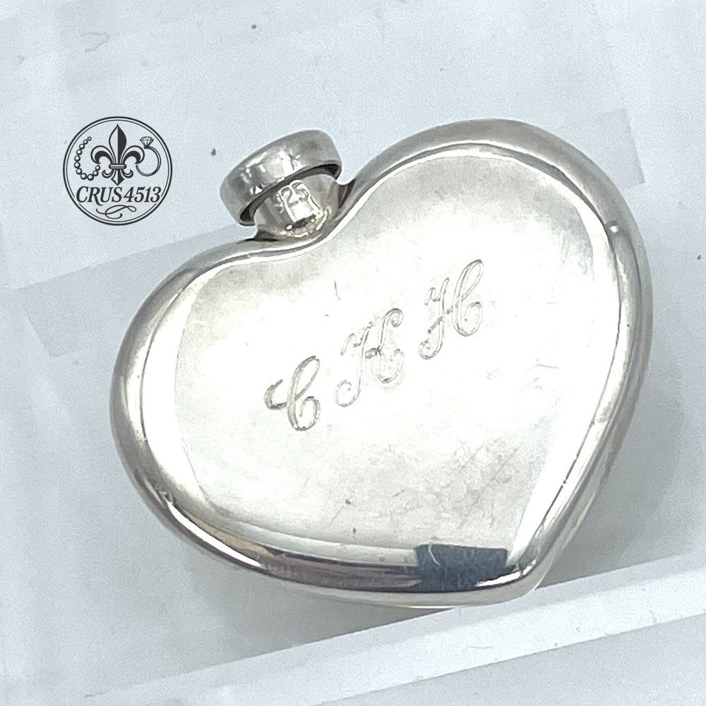 Tiffany & Co Sterling Silver Perfume Bottle Heart Shape