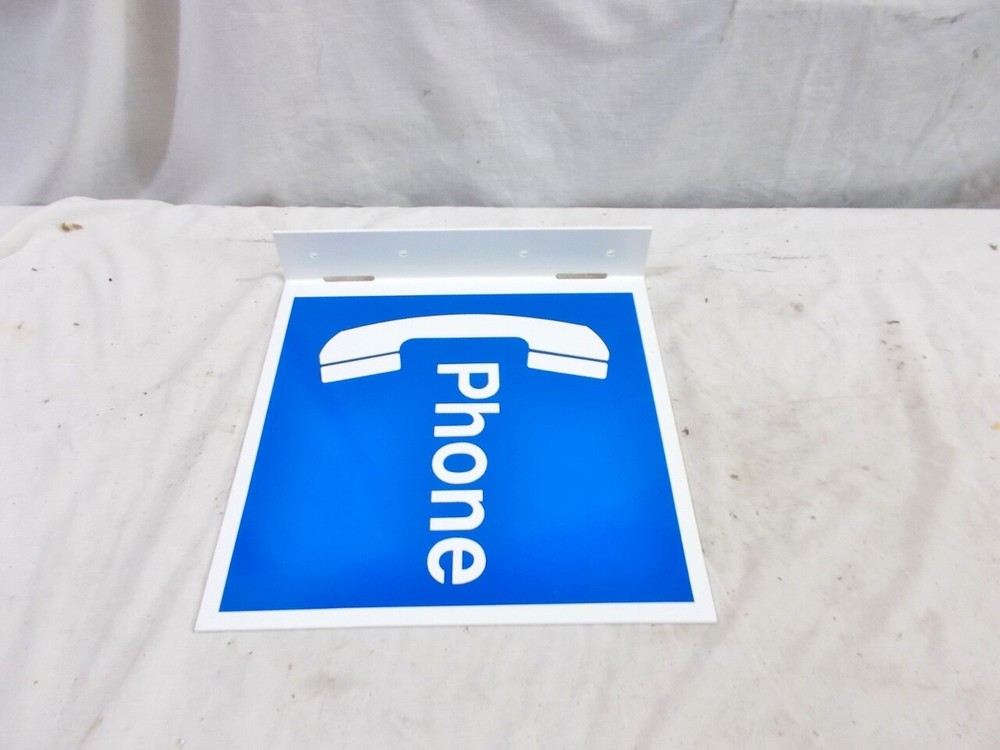 Plastic Flanged Telephone Sign – Unused