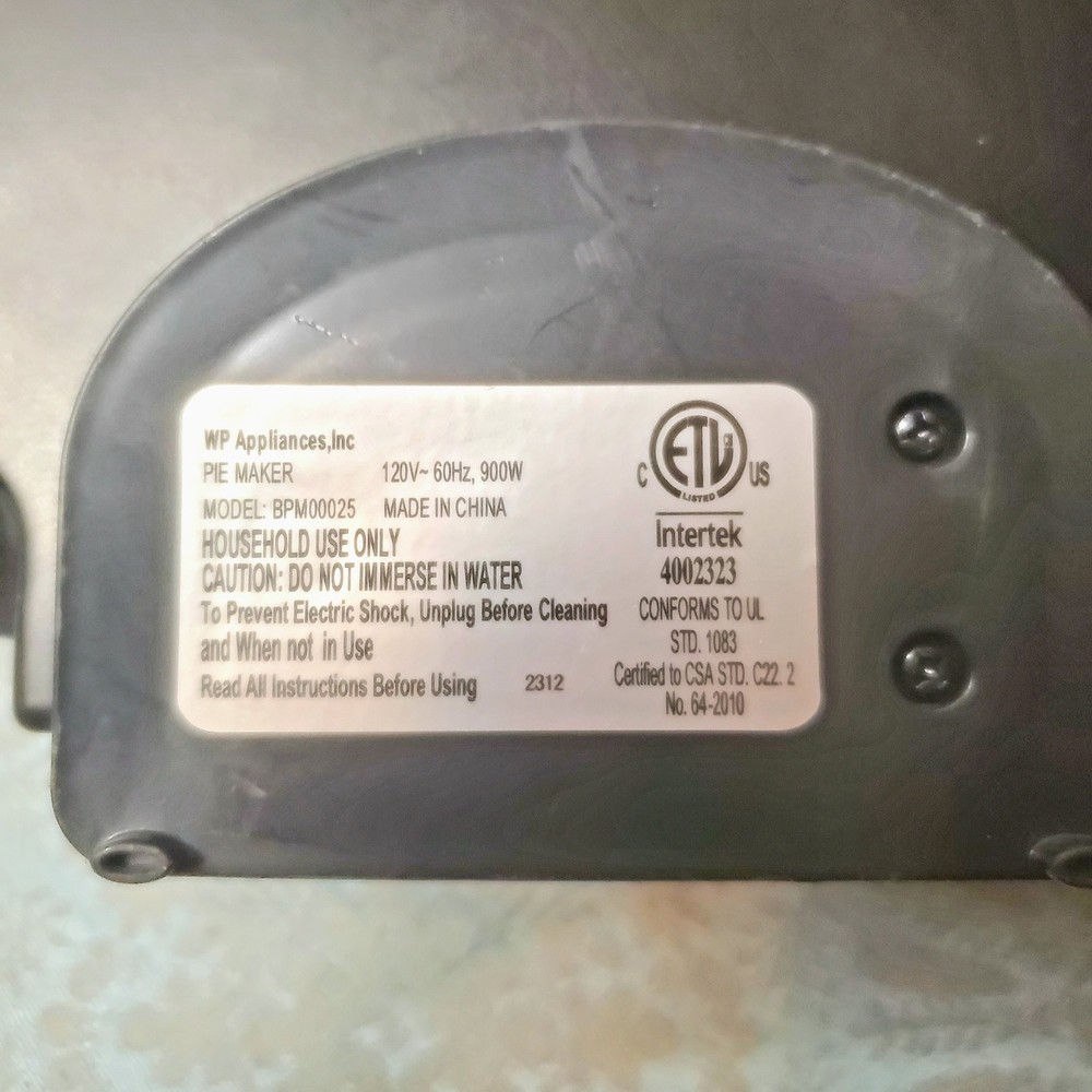 Wolfgang Puck BPM00020 Pie Maker