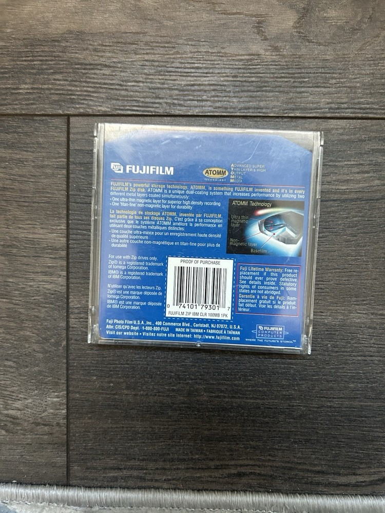 FujiFilm 100MB Zip Disk IBM Formatted Mac Compatible - OPEN BOX