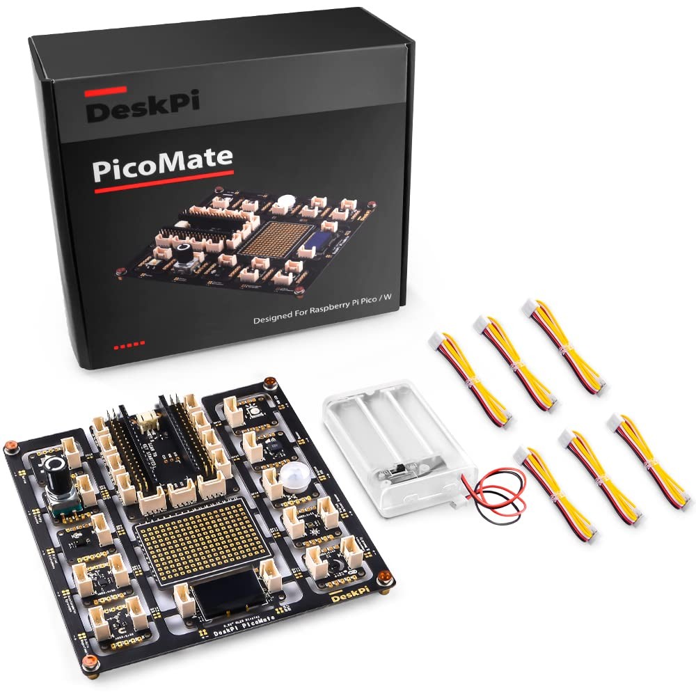 DeskPi PicoMate for Raspberry Pi Pico/Pico W, Learning Electronics and Progra...