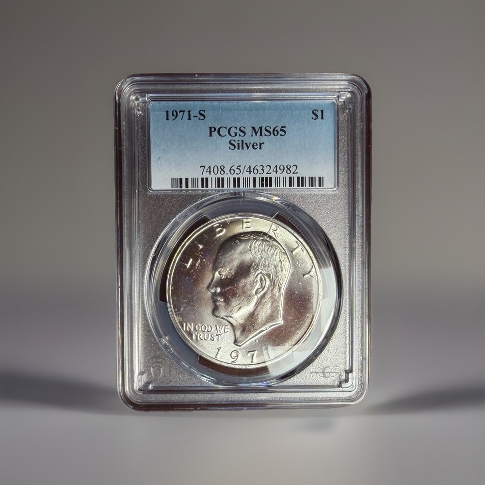 1971-S Eisenhower Ike Silver Dollar PCGS MS65