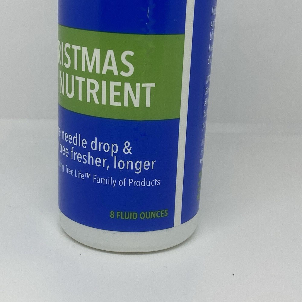 Tree Life Fresh Christmas Tree Nutrient 8 oz Bottle Helps Prevent Needle Drop
