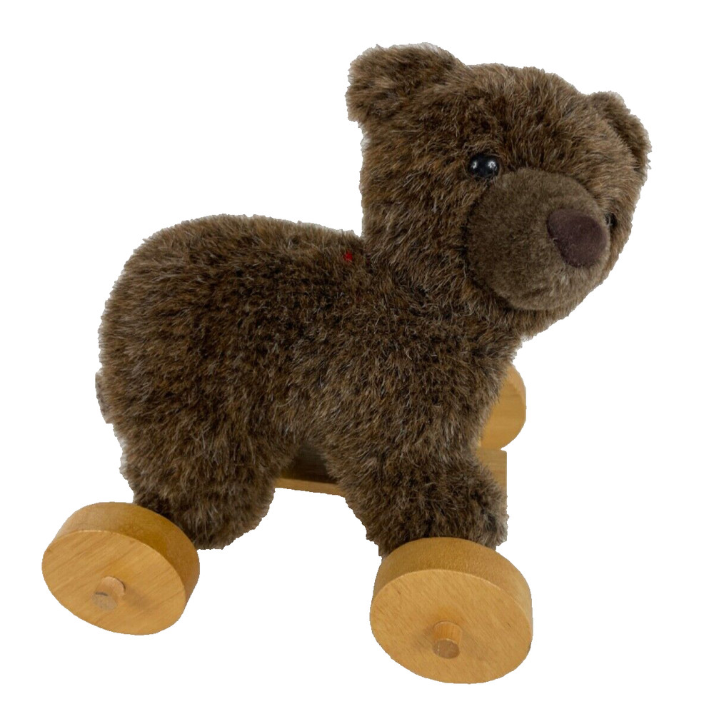 Applause Bear on Wheels Pull Toy
