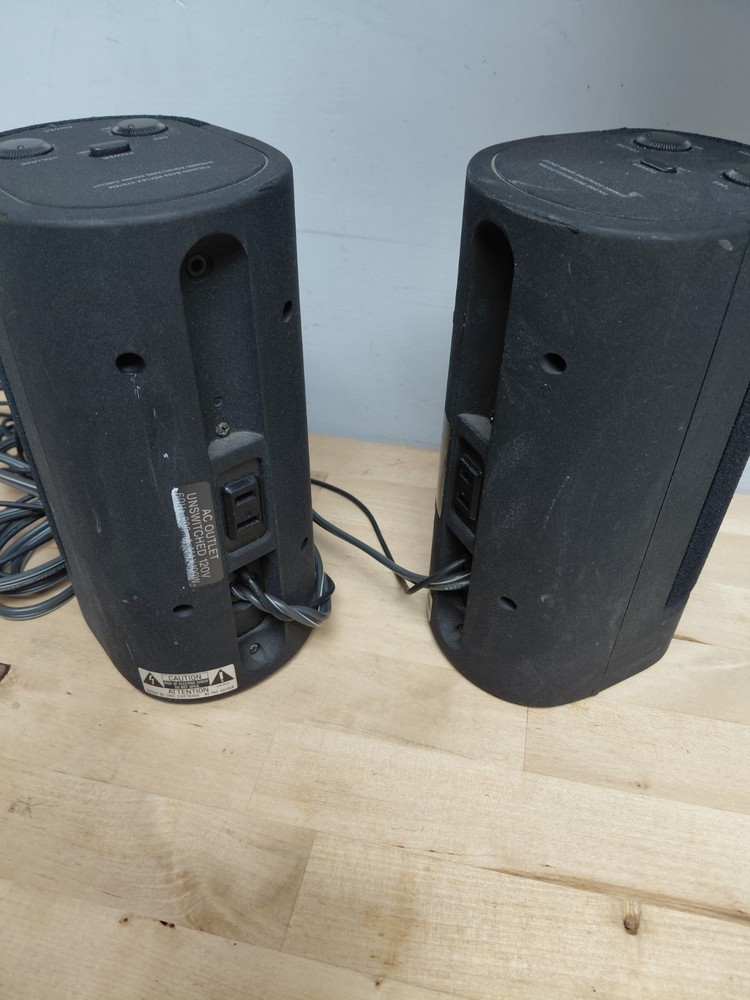 Sony SRS-88 Active Speaker System Black Pair Folding Bass Reflex Powered