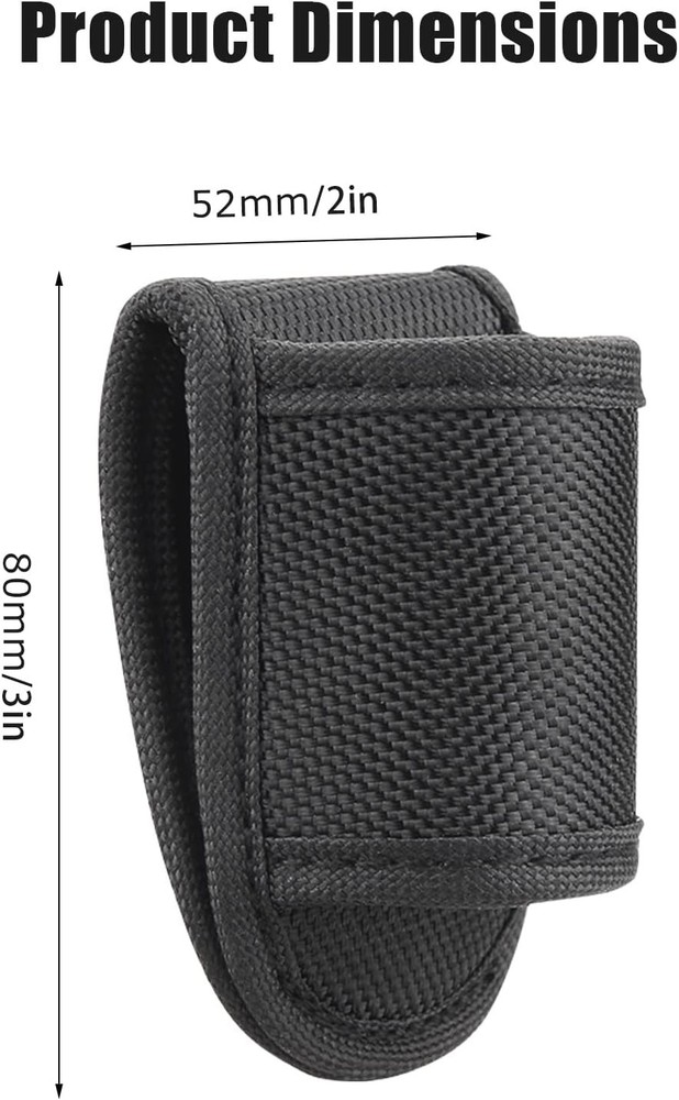 Flashlight Holster for Duty Belt, Open Top D Cell Compact Light Holder Case, Nyl