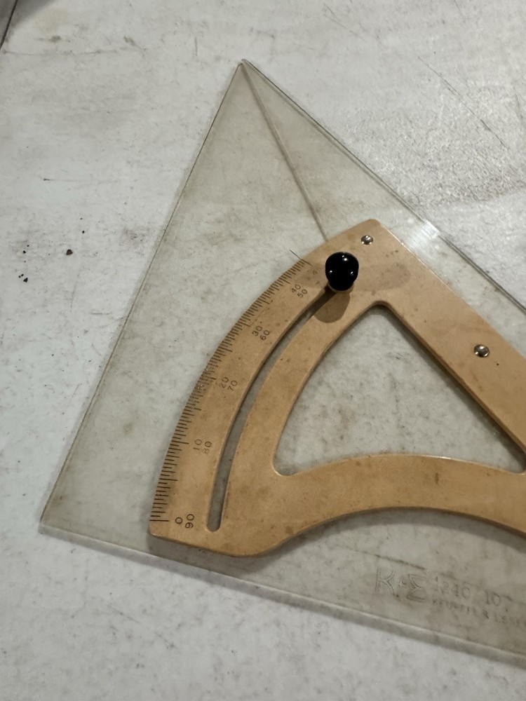 Keuffel Esser adjustable triangle drafting square 1240-10