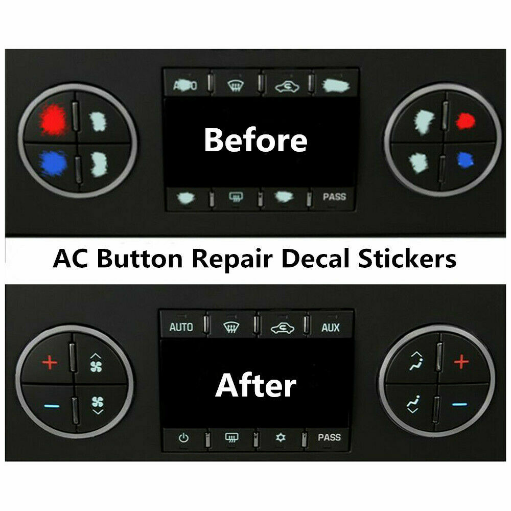 Replacement Climate Control Button Stickers For 2007-2014 Chevrolet GMC HVAC New
