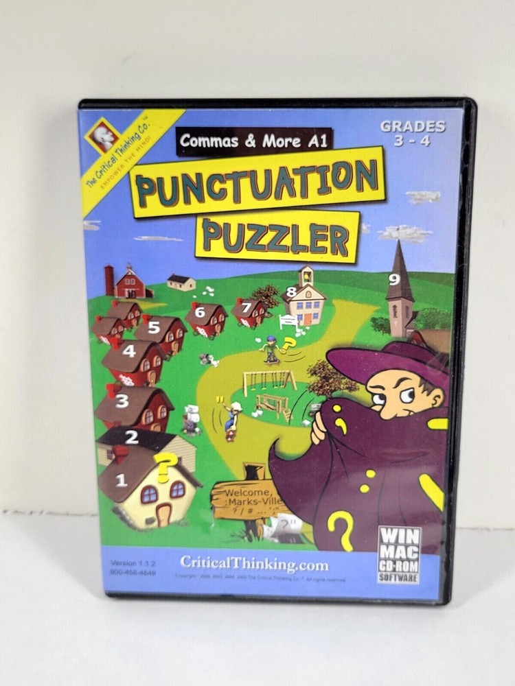 Punctuation Puzzler Win Mac PC CD-Rom 2006 Software Commas & More A1 Grades 3-4