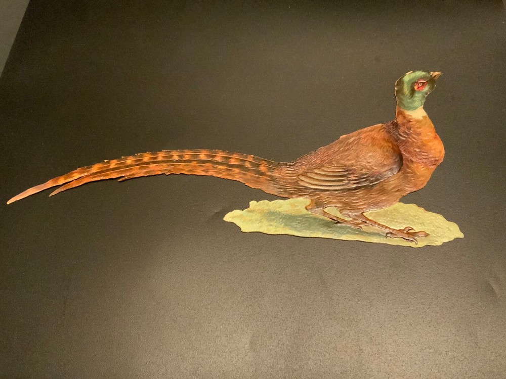 Die Cut Pheasant - 9” x 4” - Antique