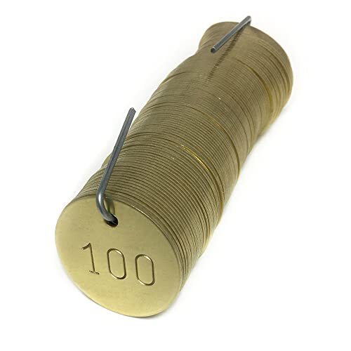 Brass Tags Numbered 001100 1.25" Rou