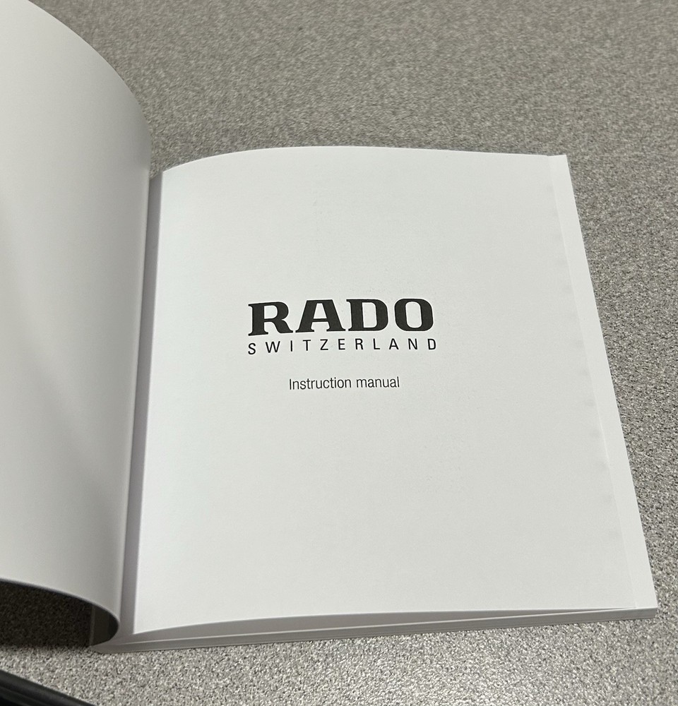 Brand New! Authentic RADO Instruction Manual Book