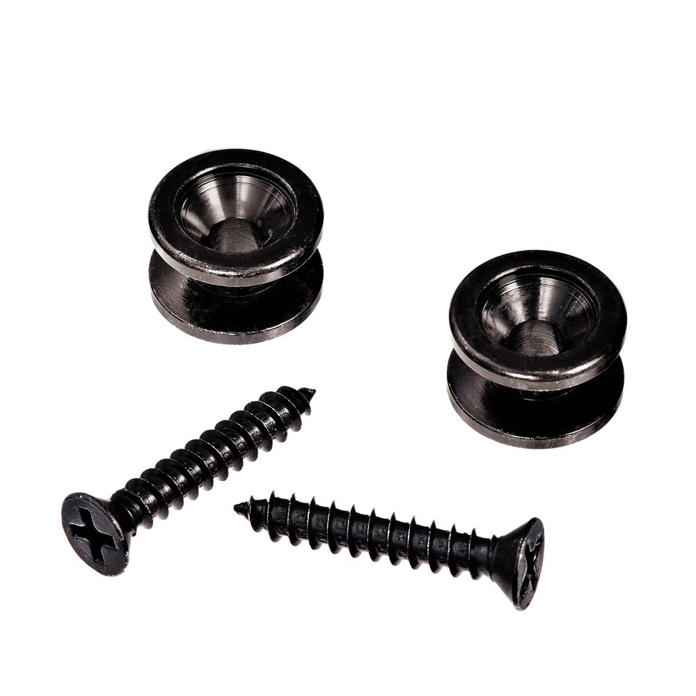 D'Addario Guitar End Pin Replacement Solid Brass Black 2 Pack