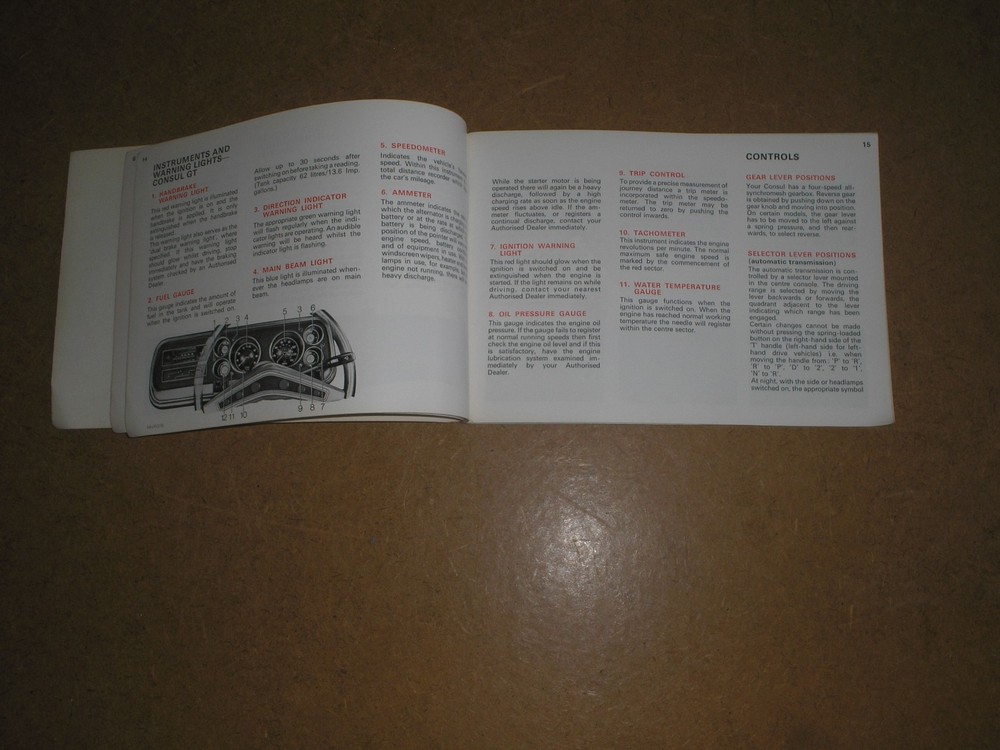 1972 ford consul owner handbook