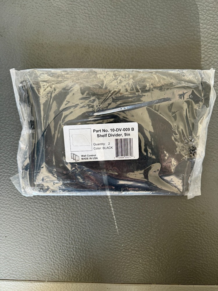 (2-Pk) Wall Control Pegboard Shelf Divider 9" 10-DV-009B