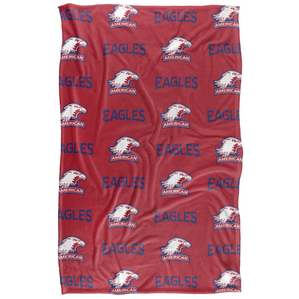 American University Logo Pattern Silky Touch Super Soft Throw Blanket