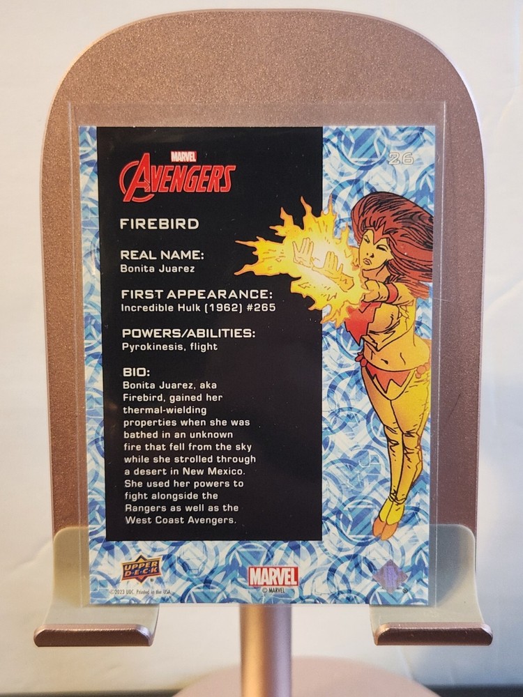 2024 UPPER DECK AVENGERS DAVE & ADAMS BLUE FOIL FIREBIRD#26