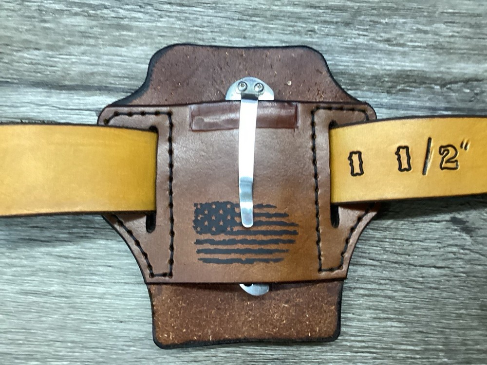 Leather Folding Clip Knife Sheath (Sheath Only)