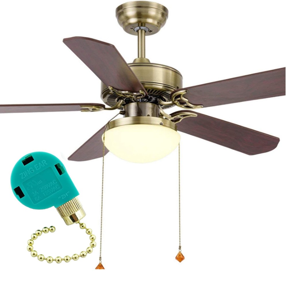 Ceiling Fan Pull Chain Switch 3 Speed 4 Wire Zing Ear ZE268S6 Ceiling Fan Pul...