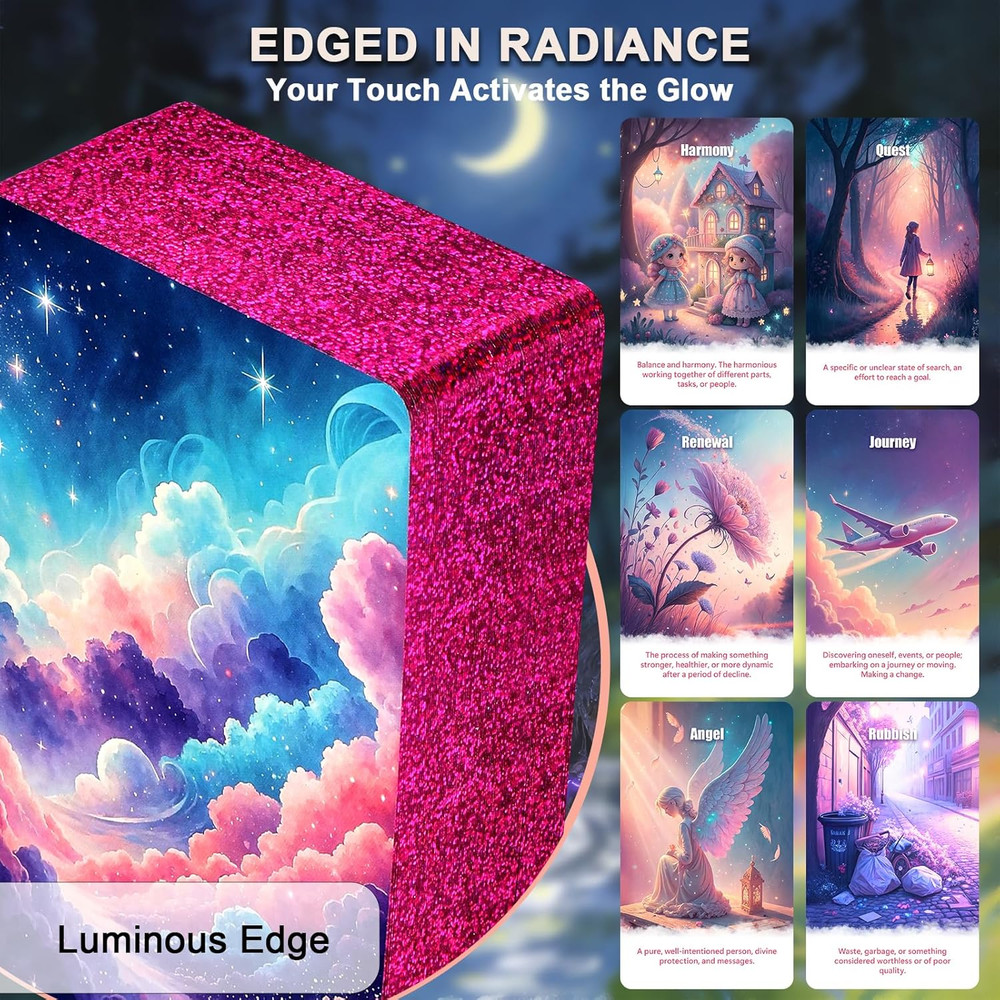 Pink Tarot Oracle Lenormand Cards for Beginner Unique Trinity Divination Deck wi