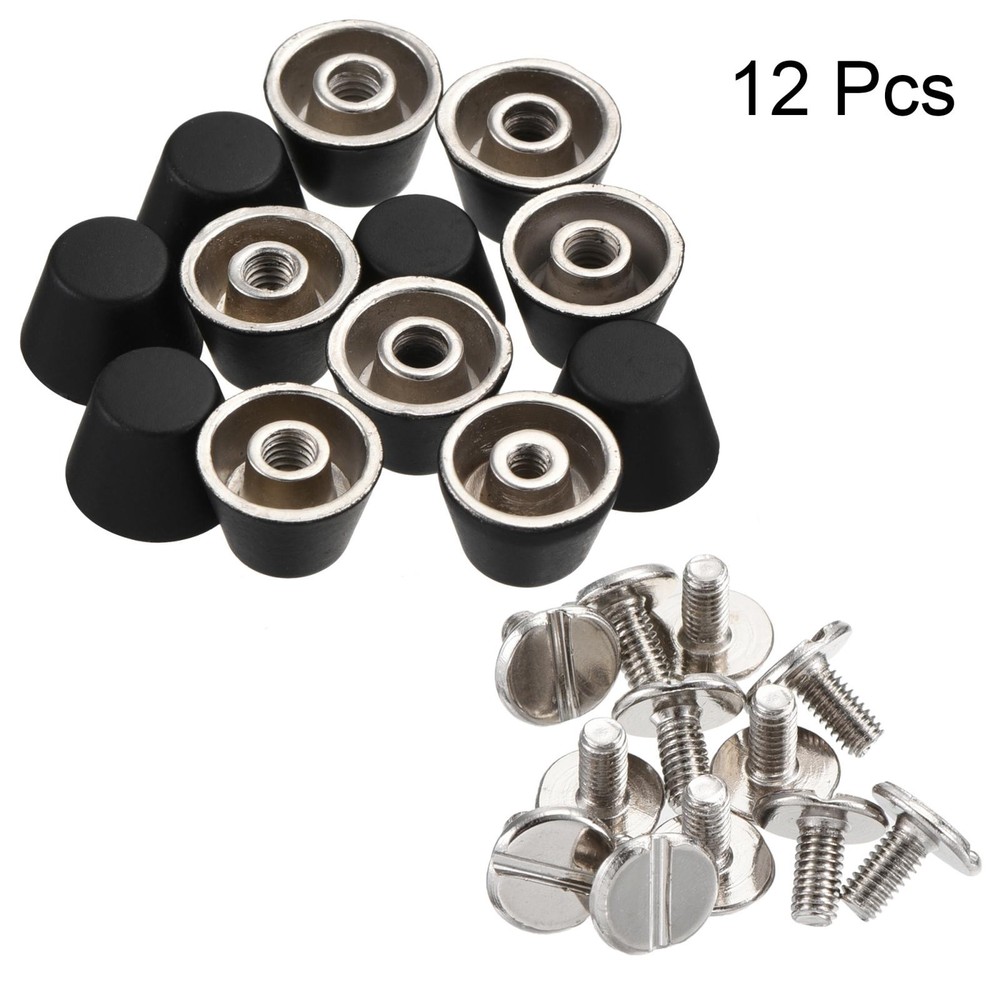 10x7mm Rivet Studs Screw Back Flat Cable Feet Stud Matte Tip 12pcs