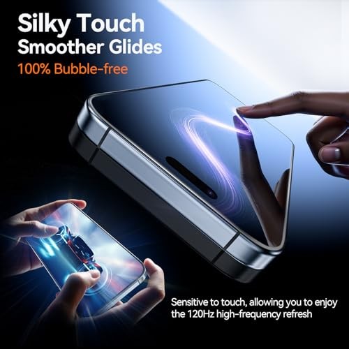 4-Pack HD Screen Protector for,[Military Grade iPhone 16 Pro Max Clear