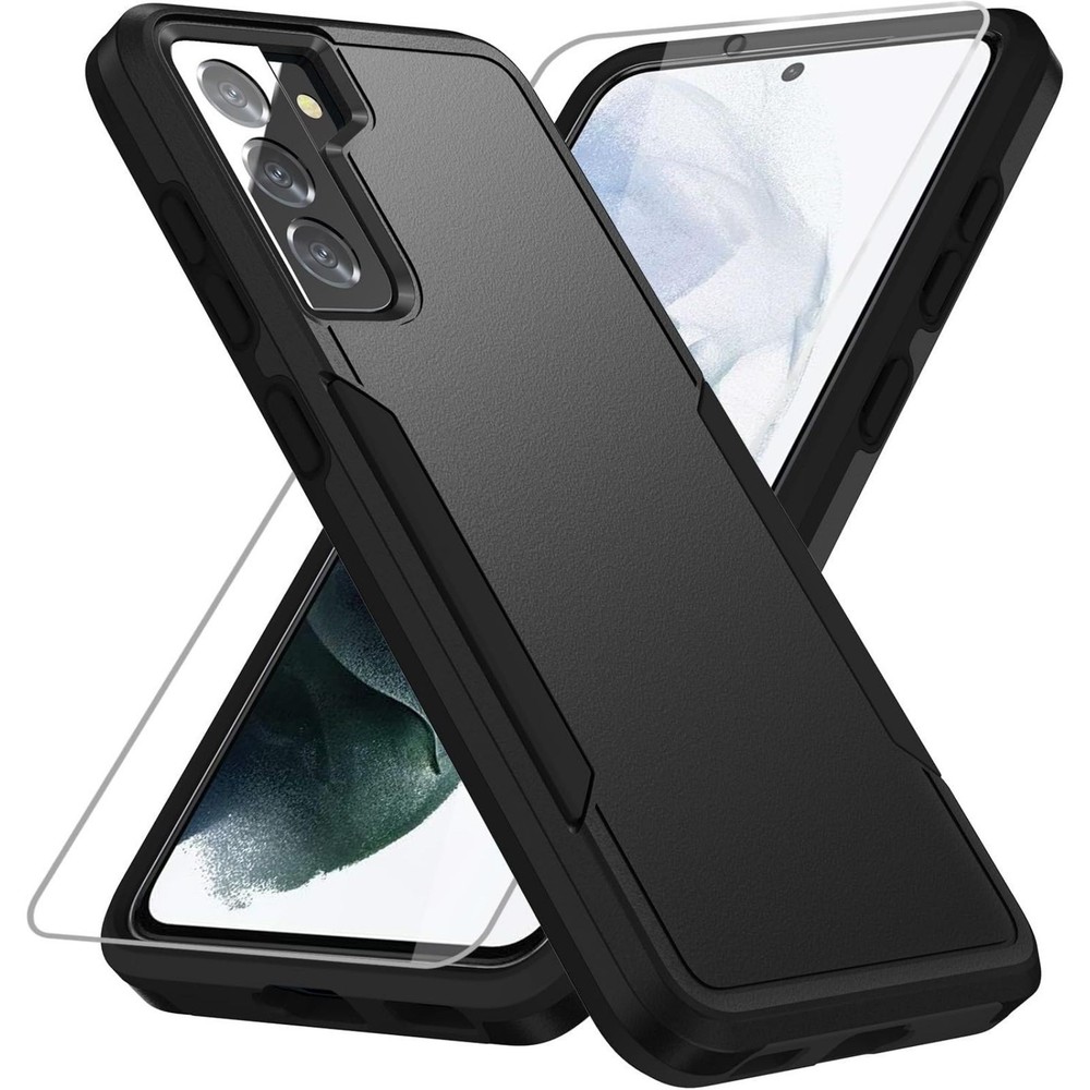 Galaxy S21 FE 5G Case with Screen Protector, Heavy-Duty Shockproof Protective Ca