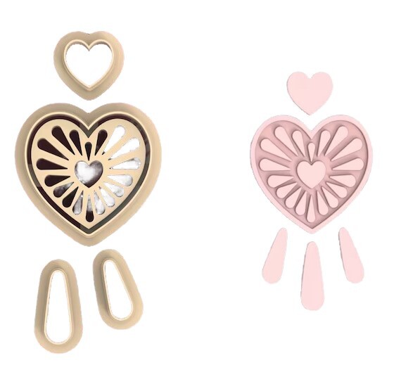 Valentine Combo 9 Polymer Clay Cutters