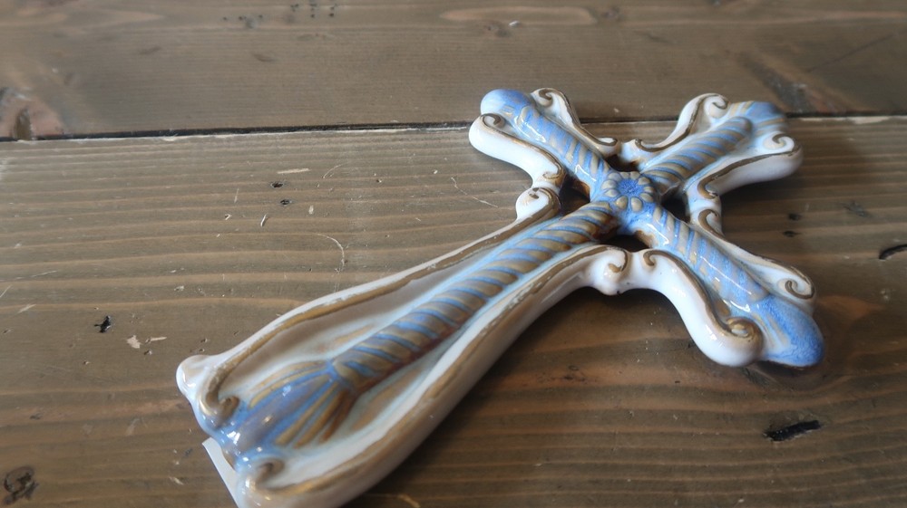 Ceramic Wall of Table CROSS Religious Decor